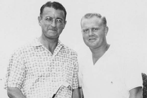 Jack Nicklaus with his instructor Jack Grout